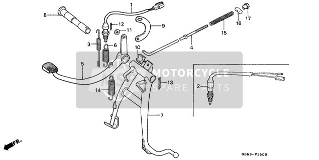 Soporte principal/Pedal de freno